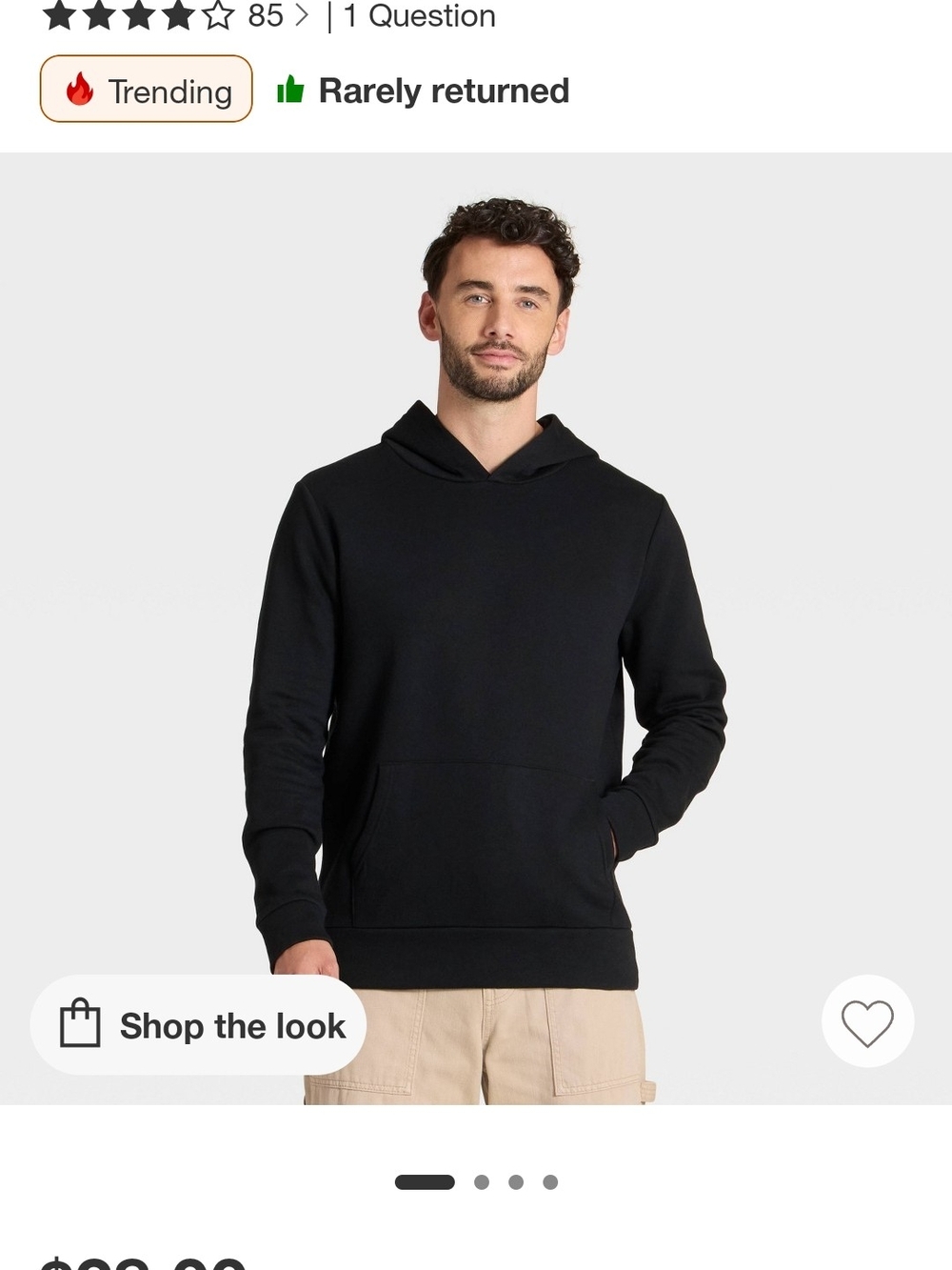 Goodfellow & Co Black Pullover Hoodie